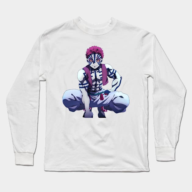 akaza demon slayer Long Sleeve T-Shirt by blacktee